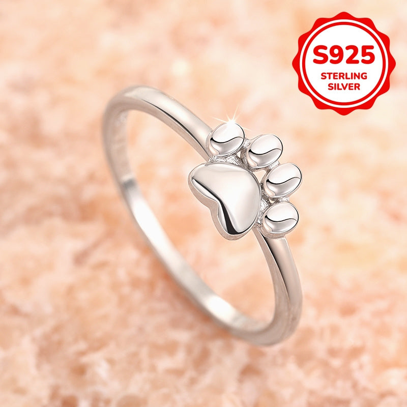 Sterling Silver Paw Ring
