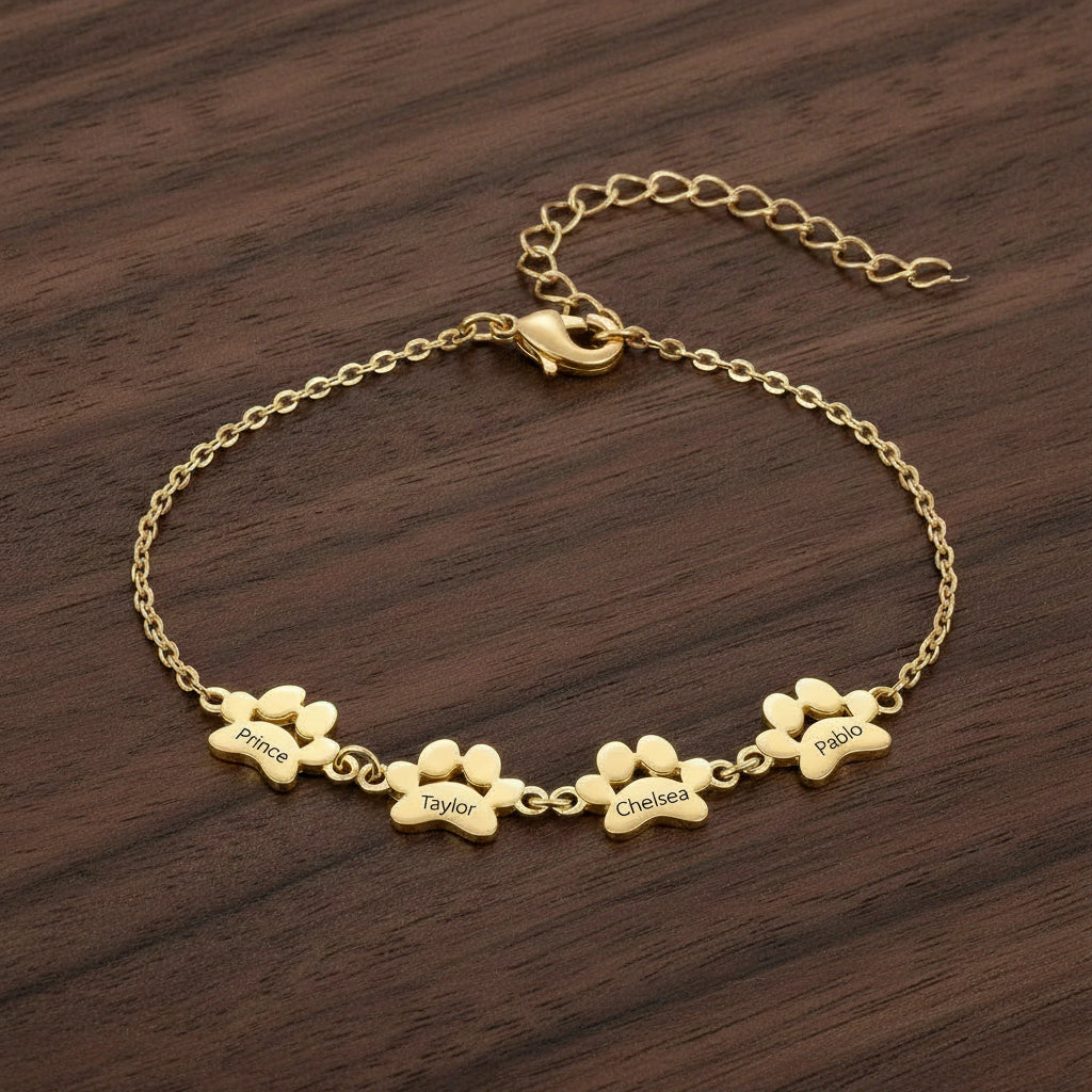 Personalised Paw Print Bracelet