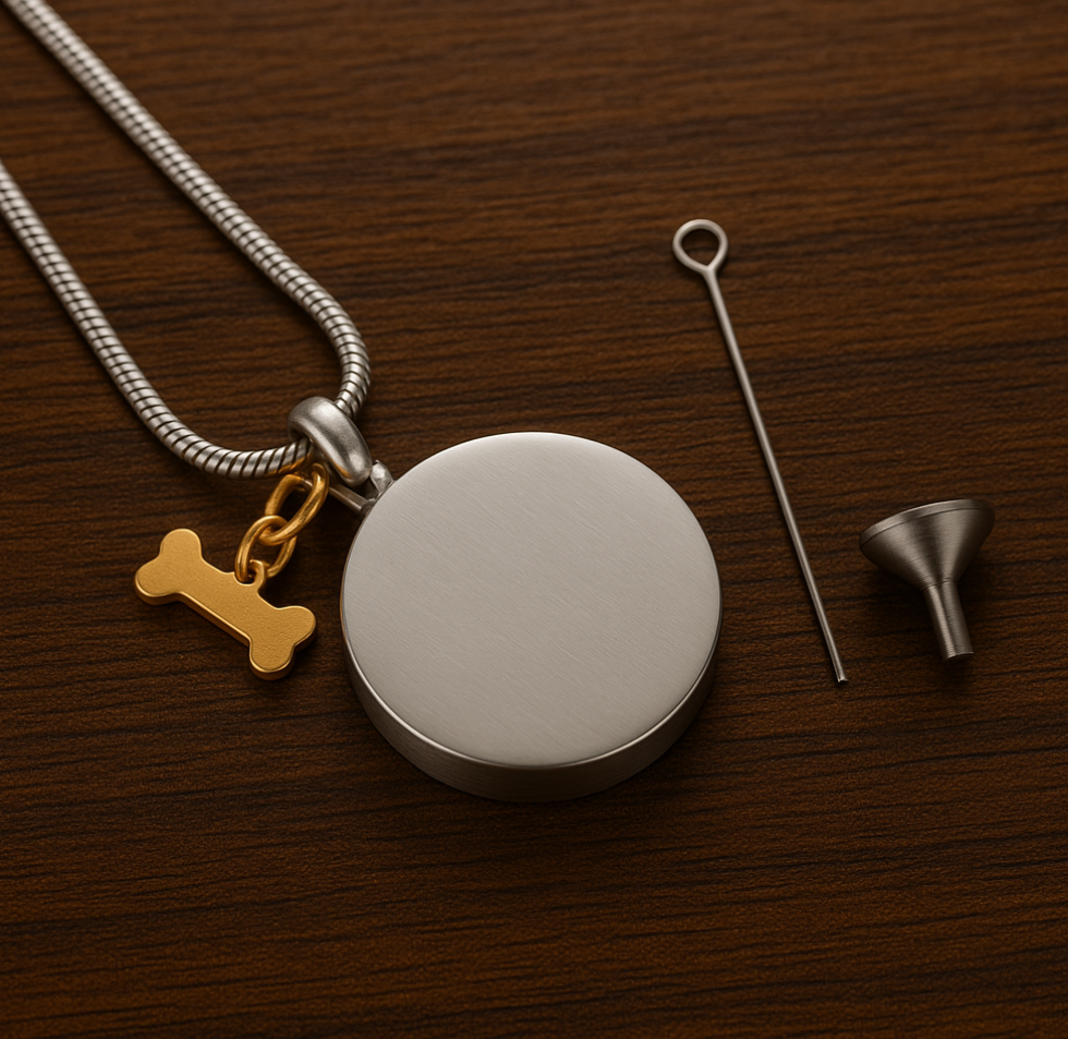 Ashes Pendant with Bone Charm