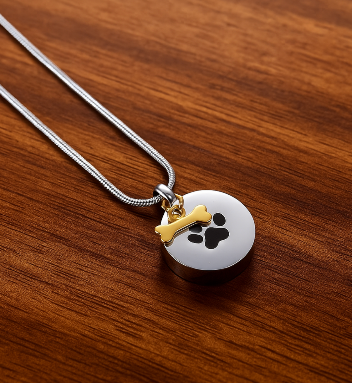 Ashes Pendant with Bone Charm