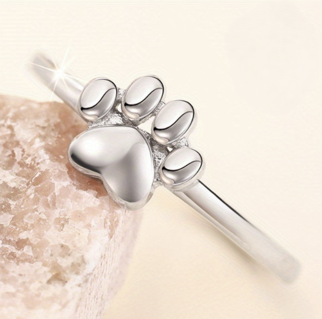 Sterling Silver Paw Ring