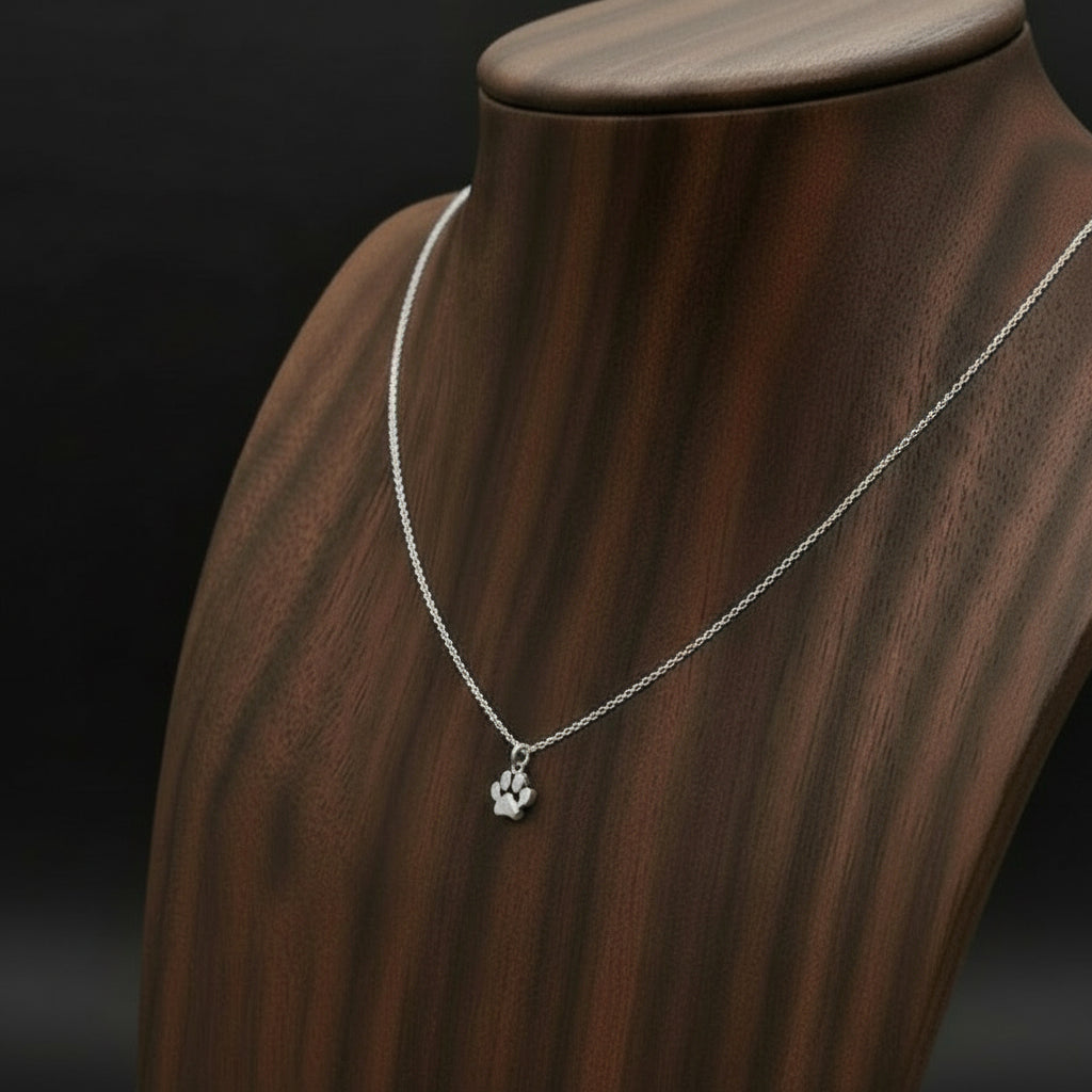 Sterling Silver Paw Necklace