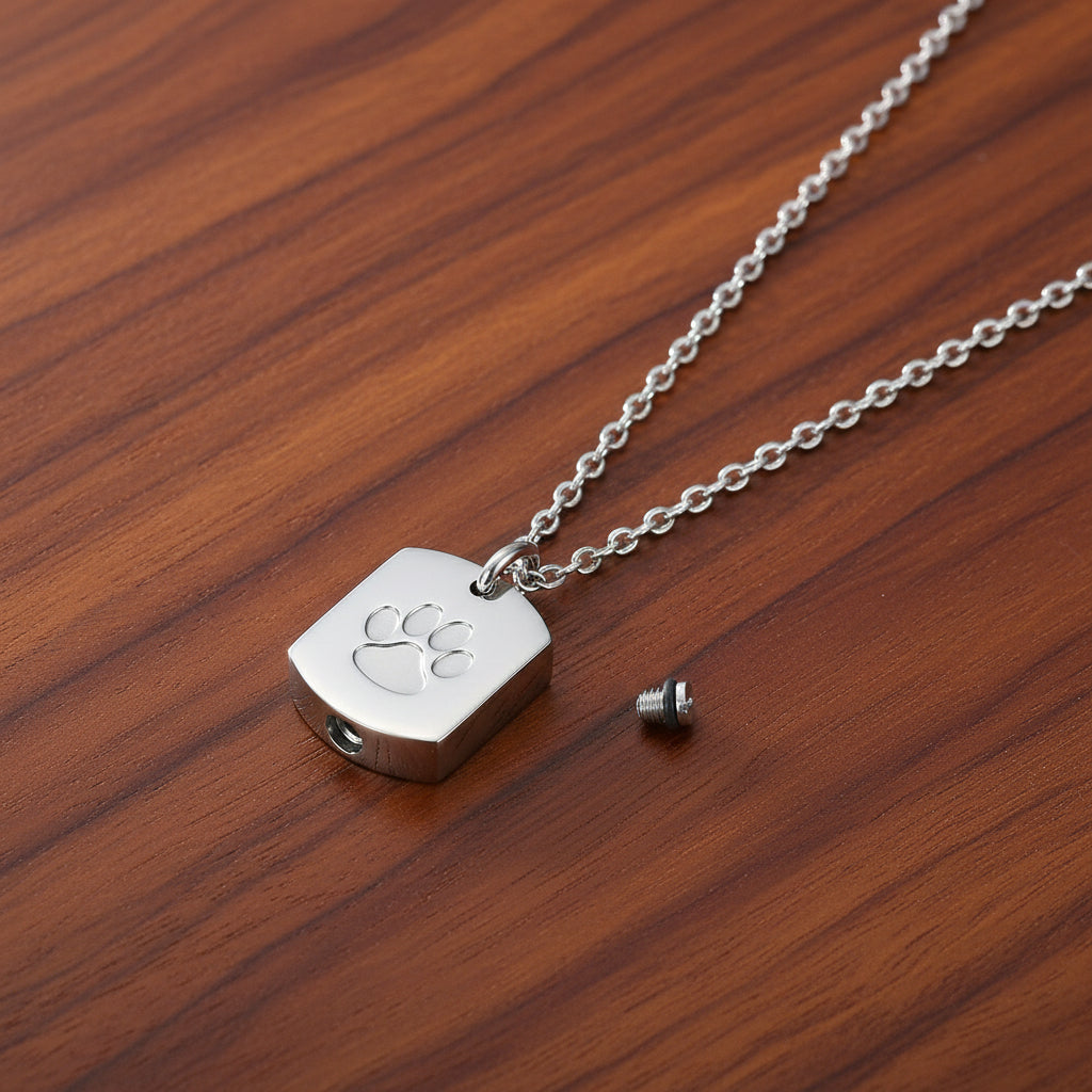 Paw Print Urn Necklace