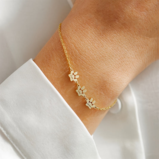 Personalised Paw Print Bracelet