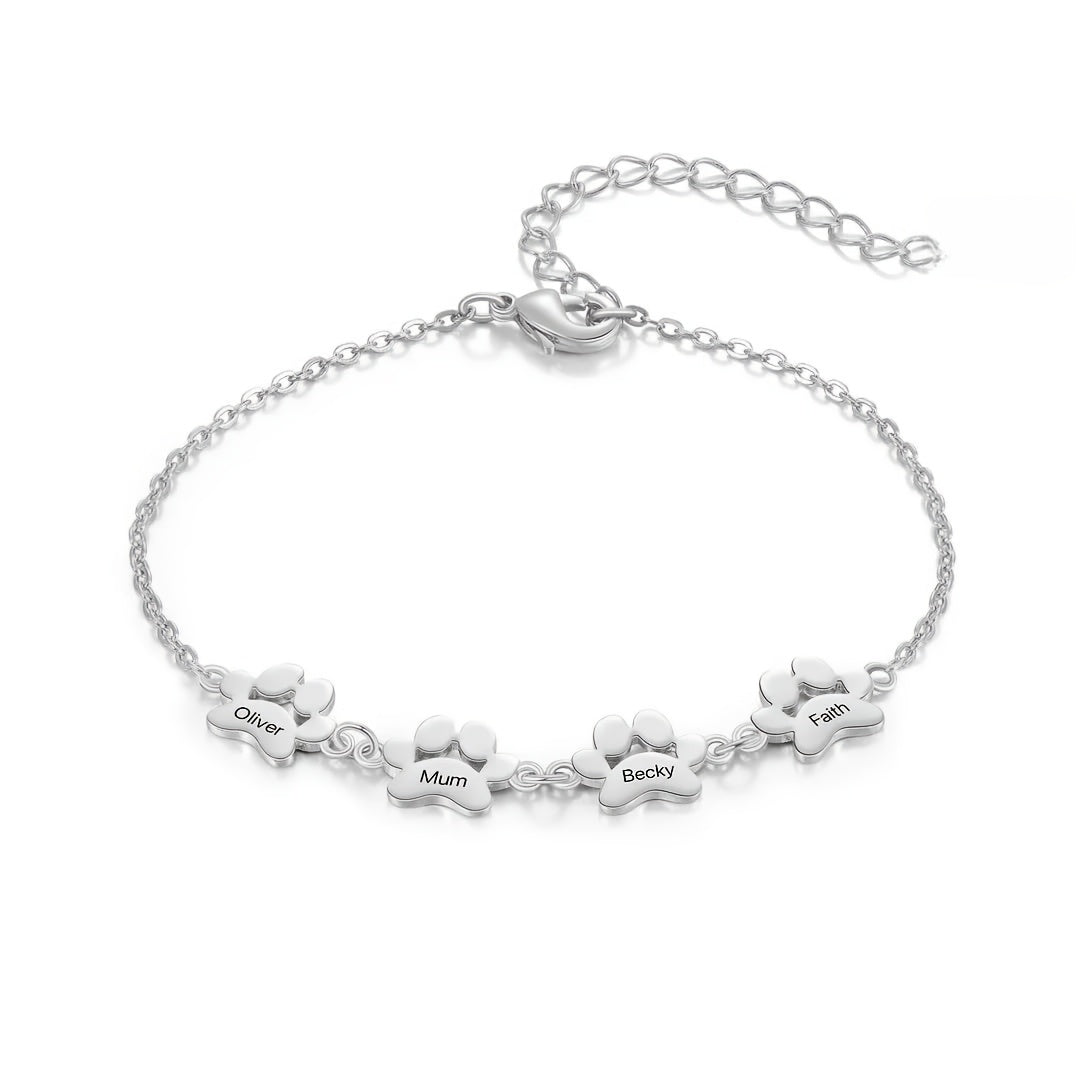 Personalised Paw Print Bracelet