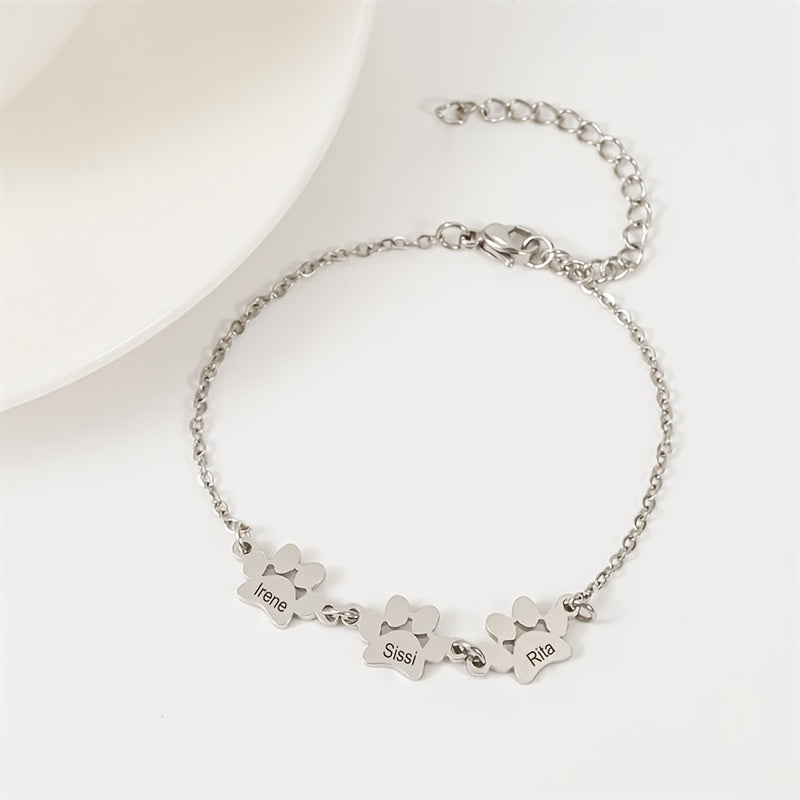 Personalised Paw Print Bracelet