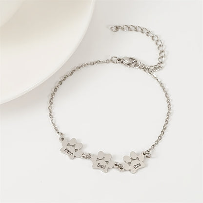 Personalised Paw Print Bracelet