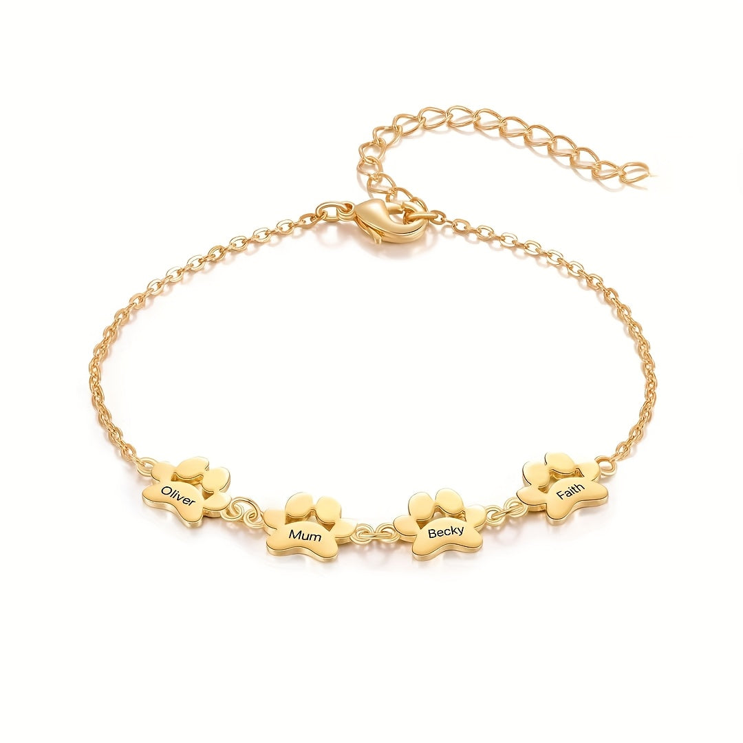 Personalised Paw Print Bracelet