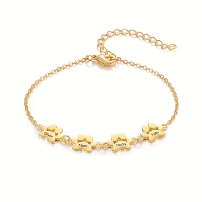 Personalised Paw Print Bracelet