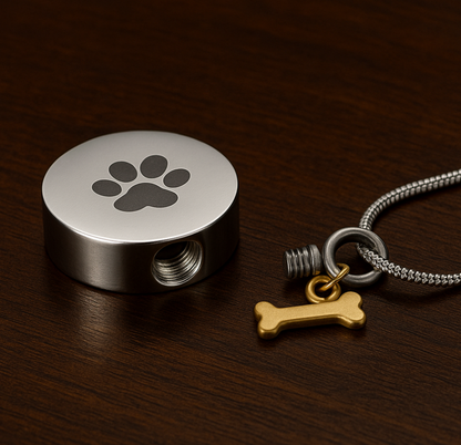 Ashes Pendant with Bone Charm