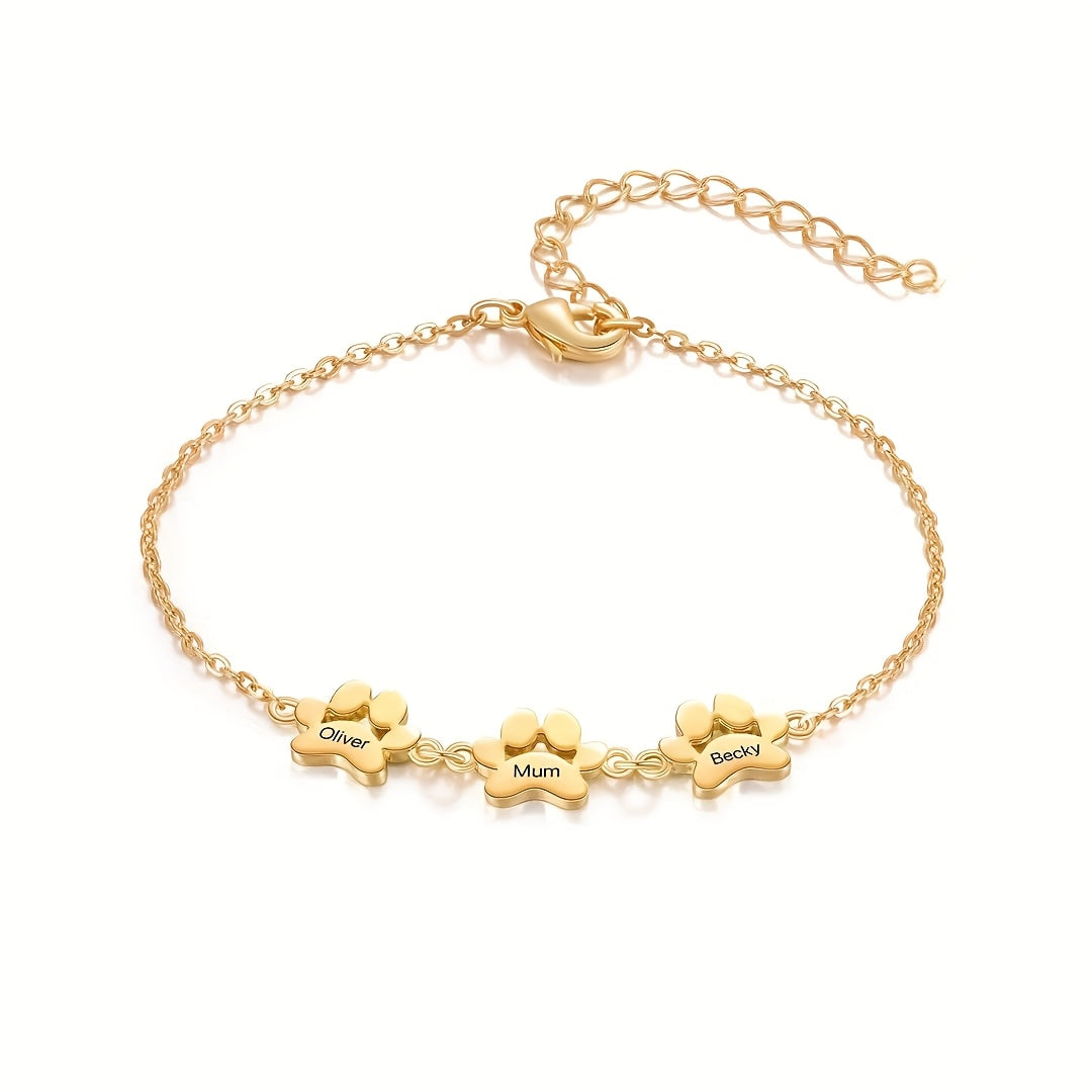 Personalised Paw Print Bracelet