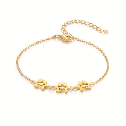 Personalised Paw Print Bracelet