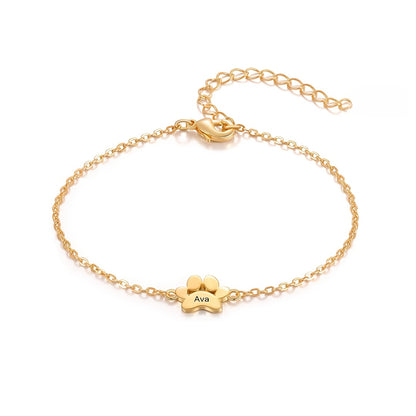Personalised Paw Print Bracelet