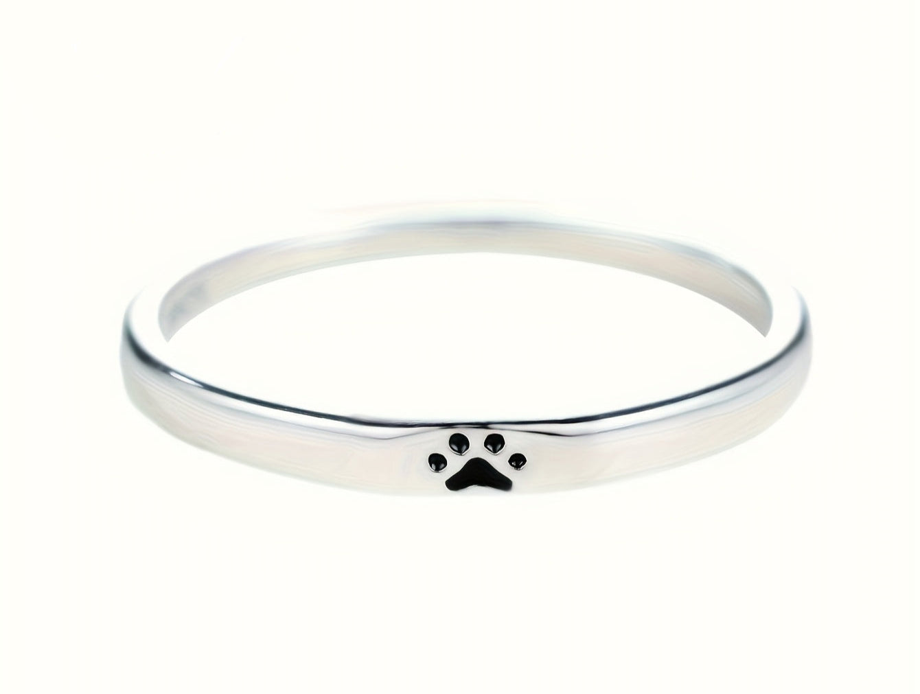 Sterling Silver Paw Print Ring