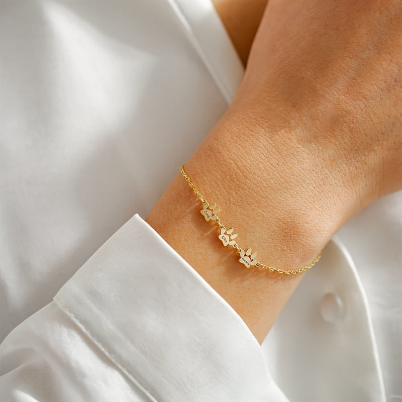 Personalised Paw Print Bracelet