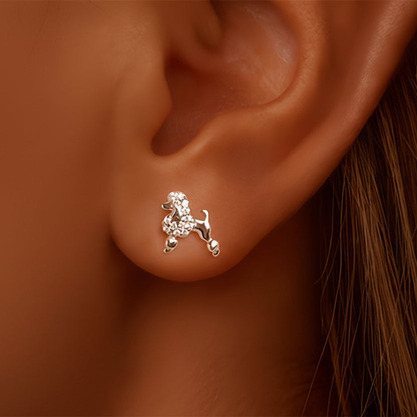 Poodle Stud Earrings