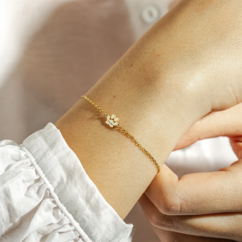 Personalised Paw Print Bracelet