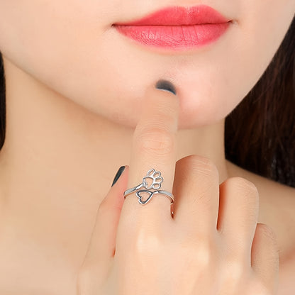 Paw & Heart Ring
