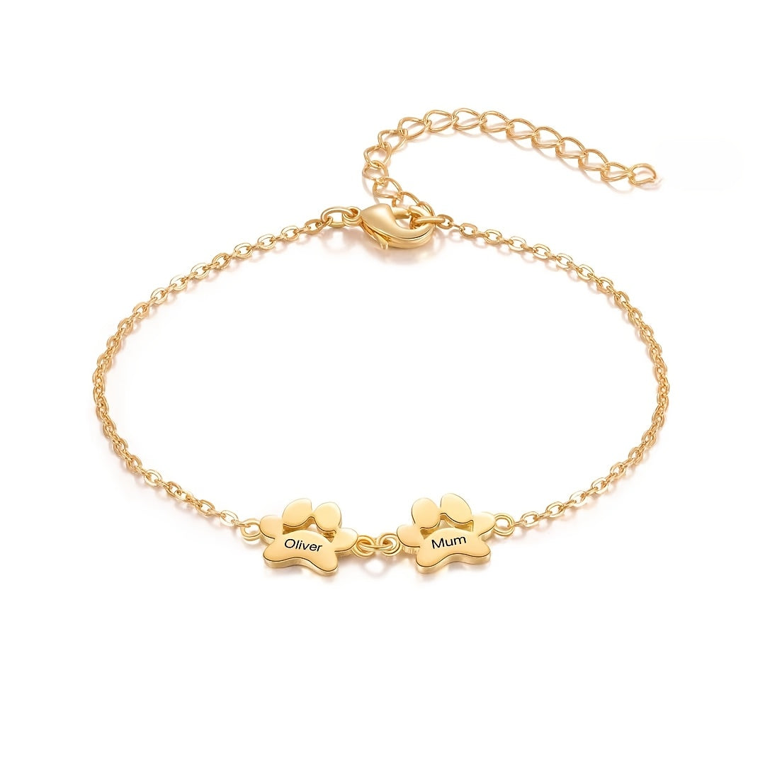 Personalised Paw Print Bracelet