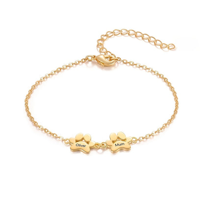 Personalised Paw Print Bracelet