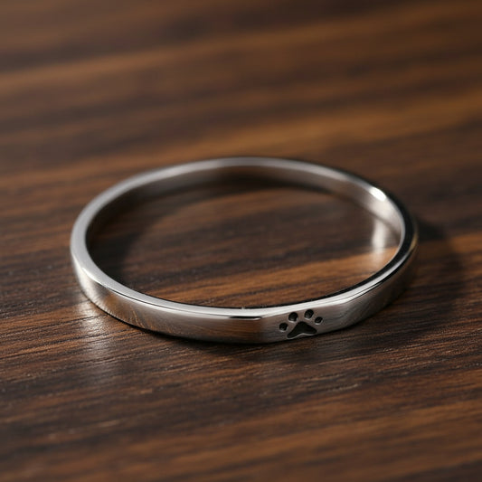 Sterling Silver Paw Print Ring