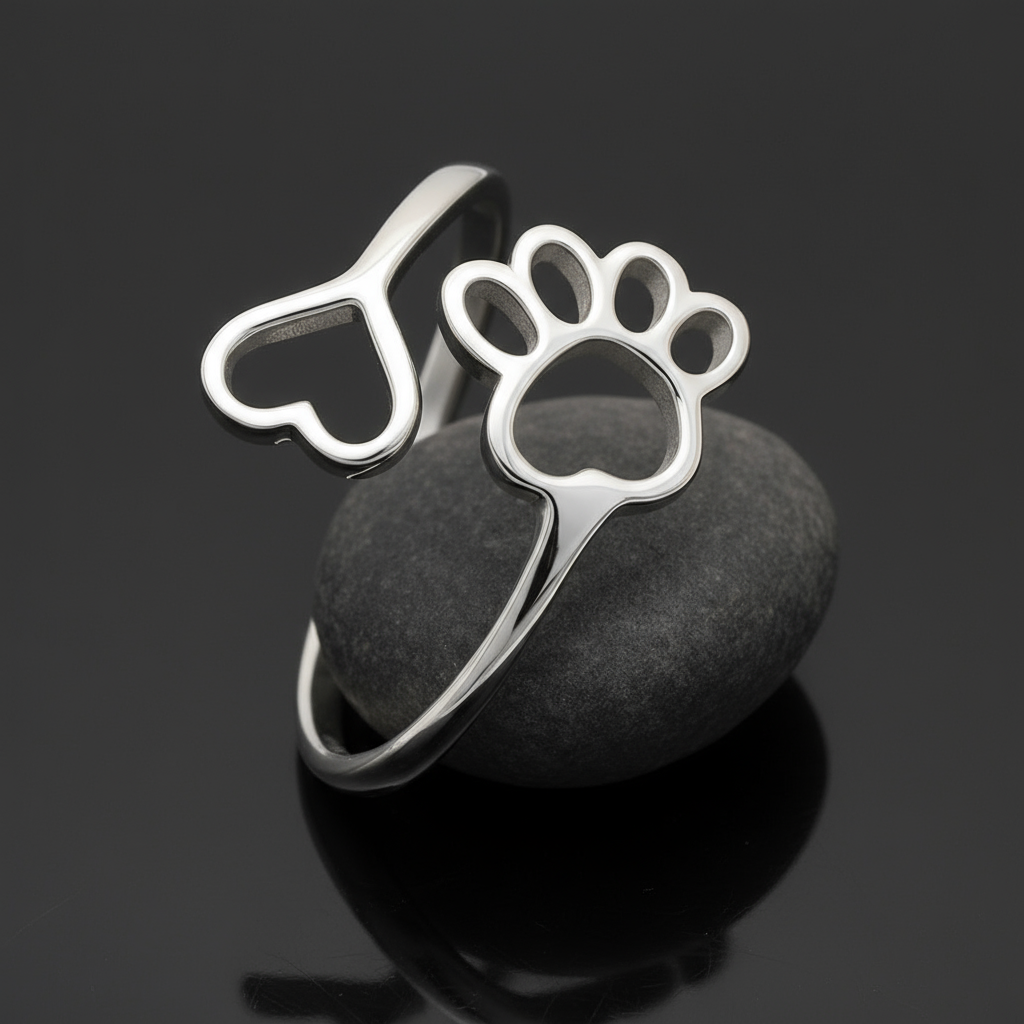 Paw & Heart Ring