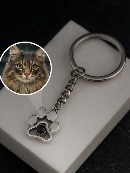 Custom Photo Projection Keyring