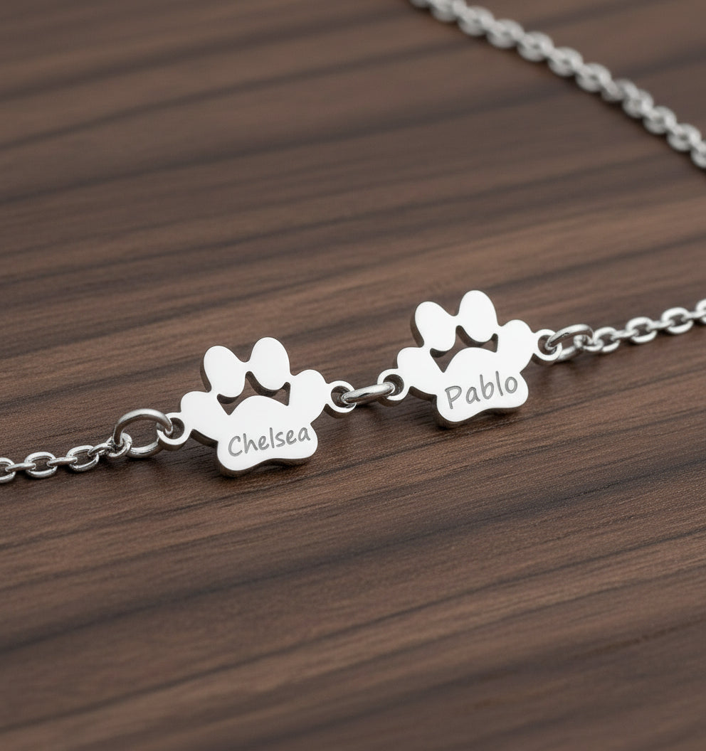 Personalised Paw Print Bracelet