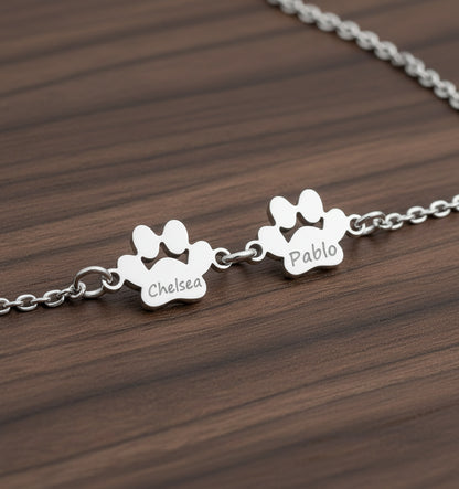 Personalised Paw Print Bracelet