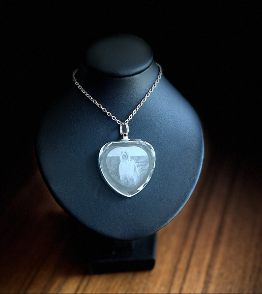 Custom Engraved Photo Heart Pendant