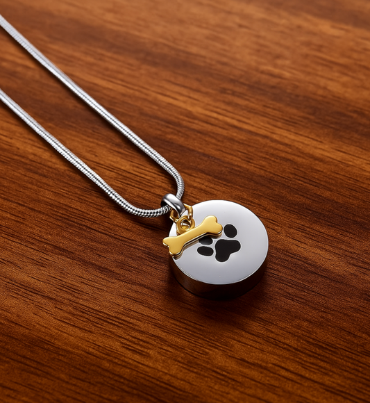 Ashes Pendant with Bone Charm