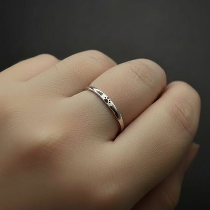 Sterling Silver Paw Print Ring