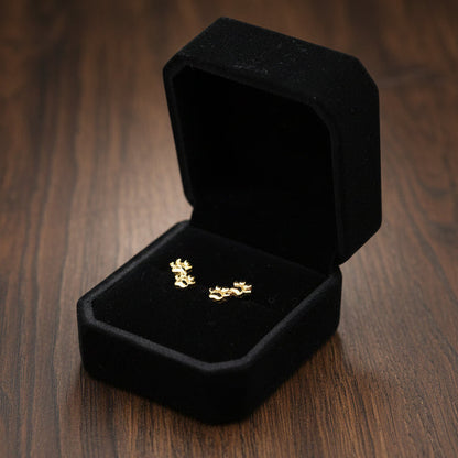 Sterling Silver Double Paw Studs