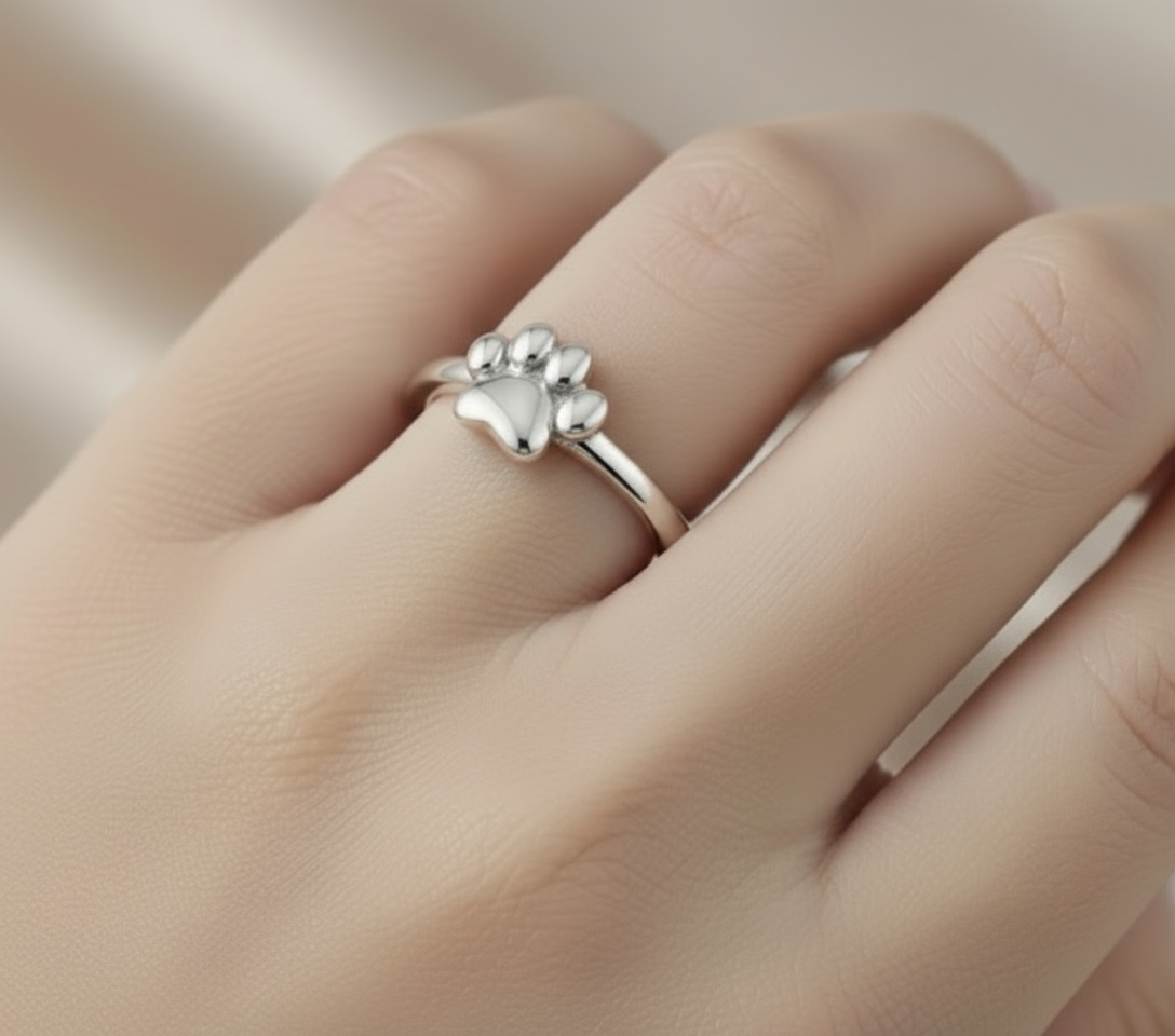 Sterling Silver Paw Ring