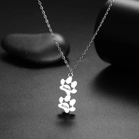 Custom Name/s Paw Necklace 1-5