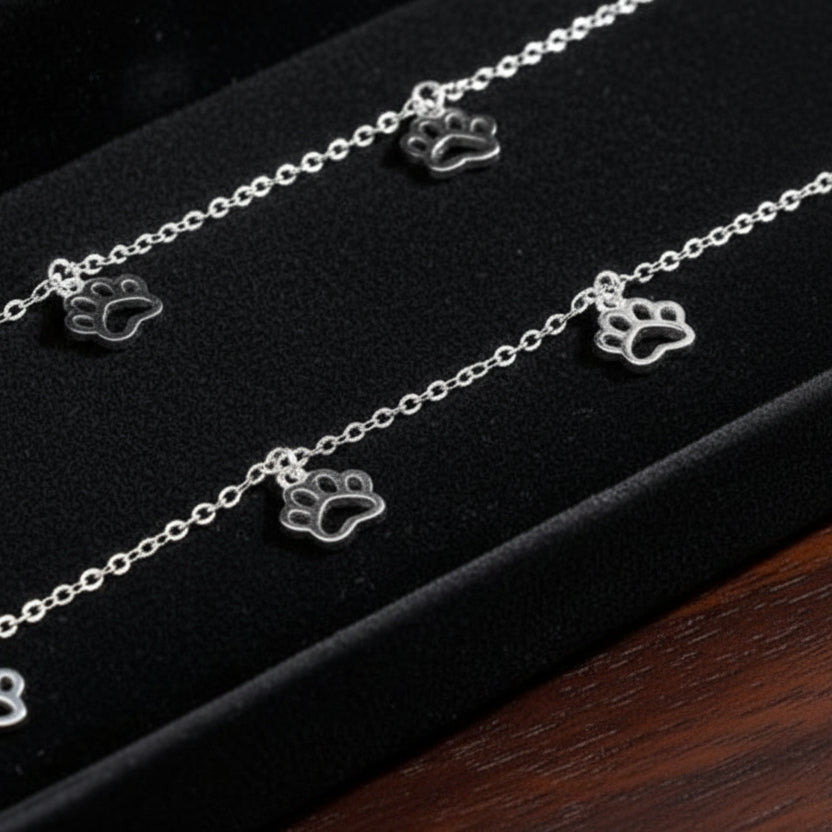 Paw Prints Anklet