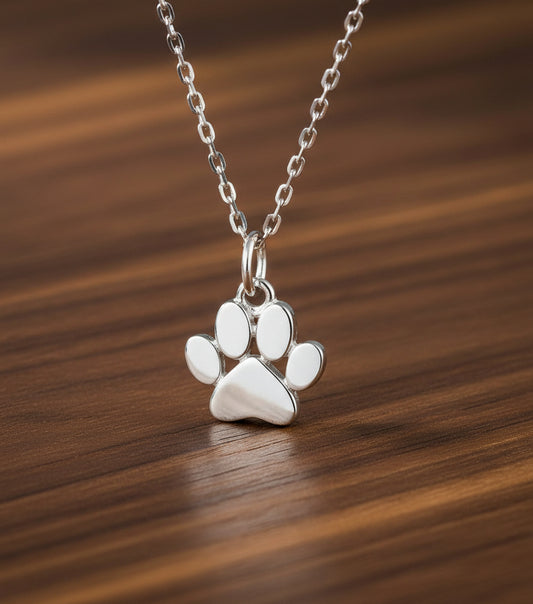 Sterling Silver Paw Necklace