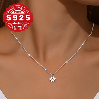 Sterling Silver Paw Necklace
