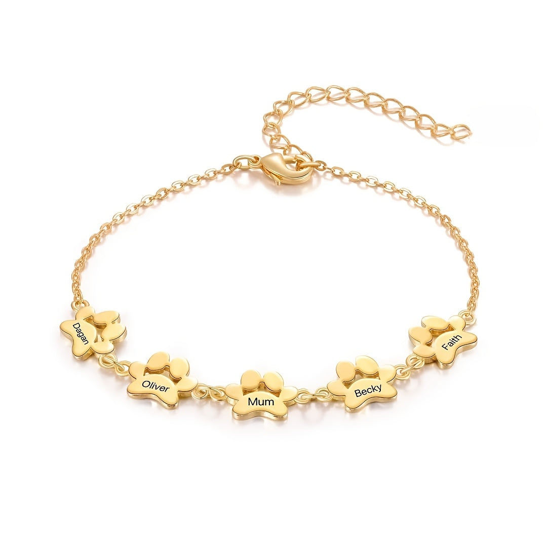 Personalised Paw Print Bracelet