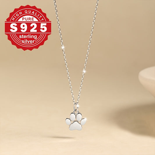Sterling Silver Paw Necklace
