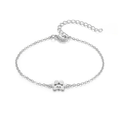 Personalised Paw Print Bracelet