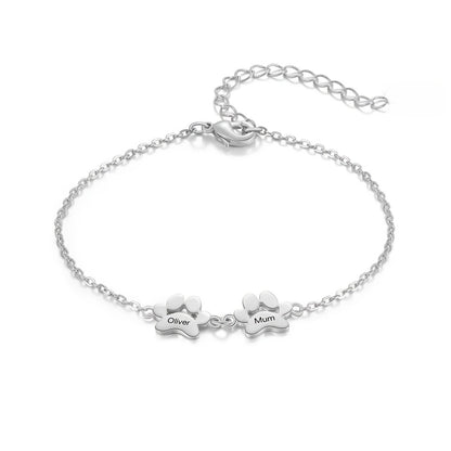 Personalised Paw Print Bracelet