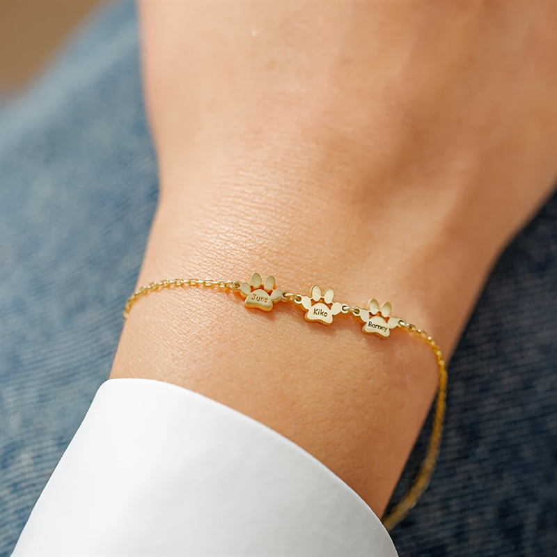 Personalised Paw Print Bracelet