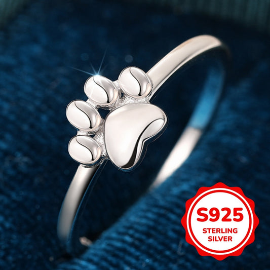 Sterling Silver Paw Ring